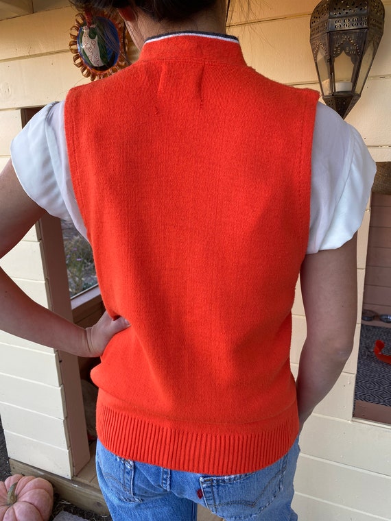 Unisex Sweater Vest/Red Sweater Vest/Small Sweate… - image 4