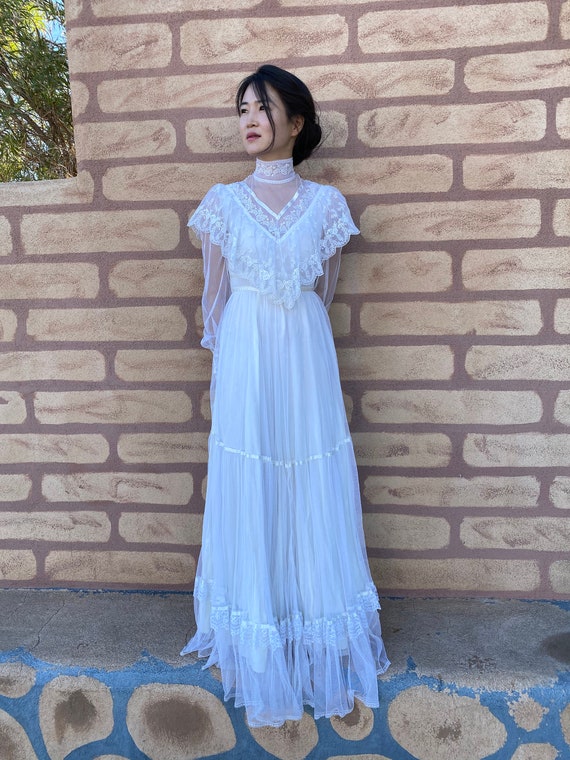 Gunne Sax Wedding Dress/ Bohemian Dress/ Prairie R