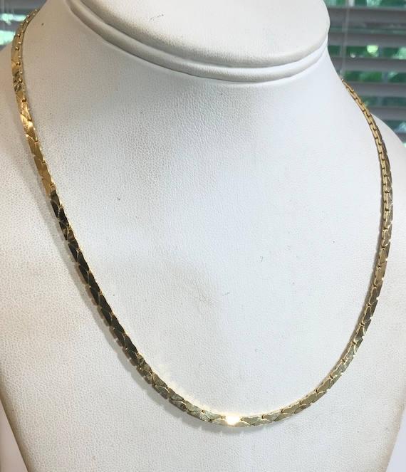 Vintage 1960s New Old Stock Yellow Gold Plate 18” 2mm Necklace
