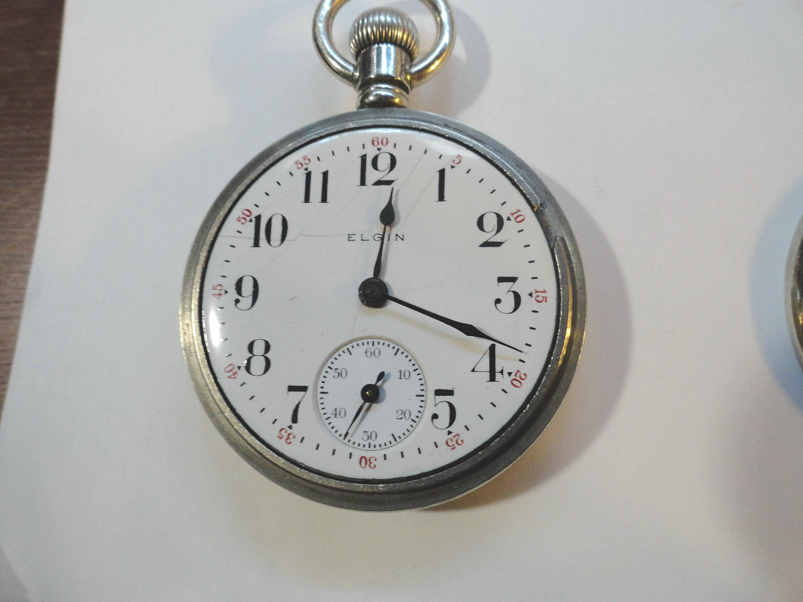 1917 Elgin Pocket Watch 7 Jewel 18 Size 54MM Running
