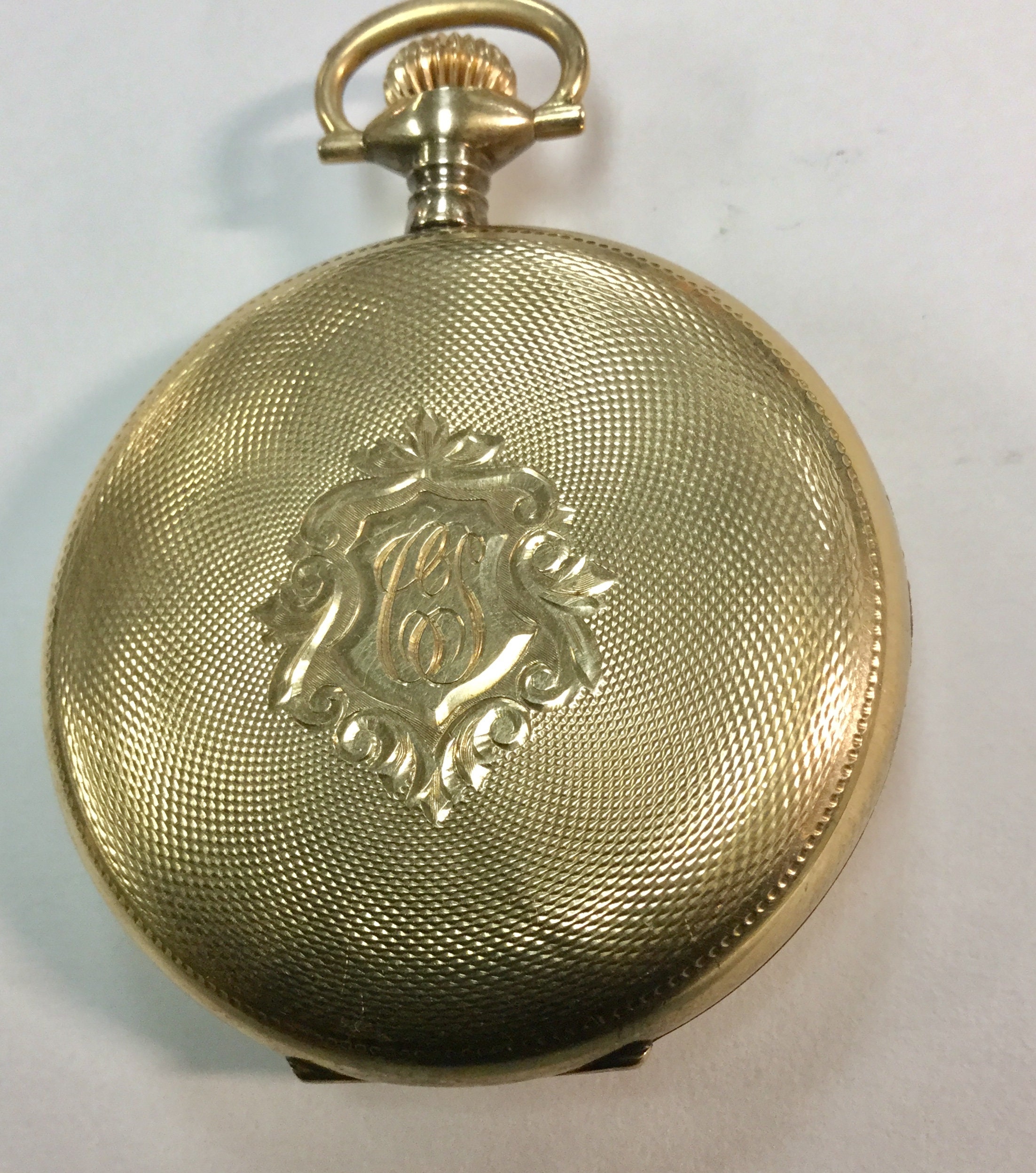 1919 Waltham Pocket Watch 14k Solid Gold Case 7J 44mm Running