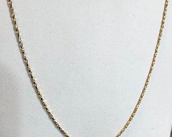 Collier Plaqué Or Vintage Long - Occasion - Bijou Ancien Et élégant