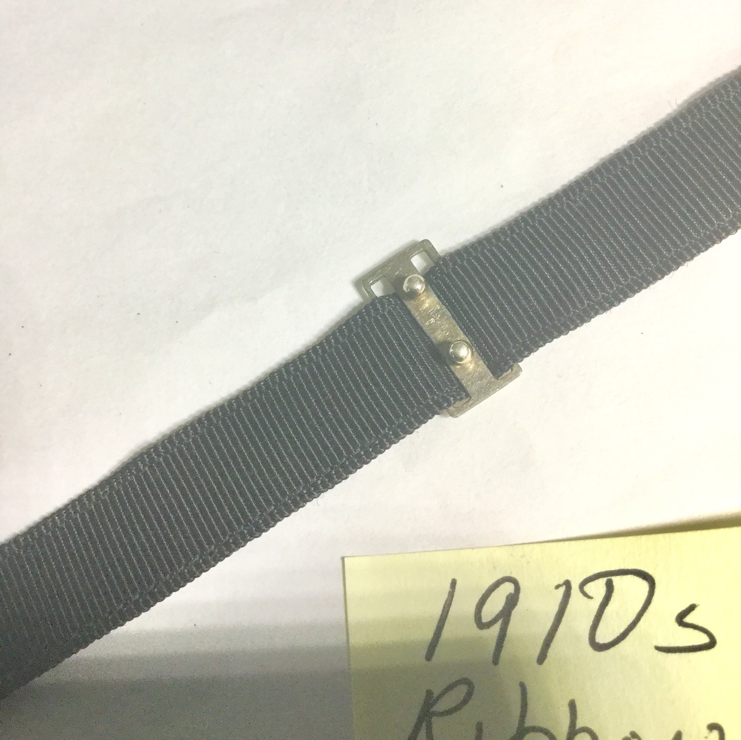 1910s Ribbon Watch Band with Gold Filled Clasp 11mm