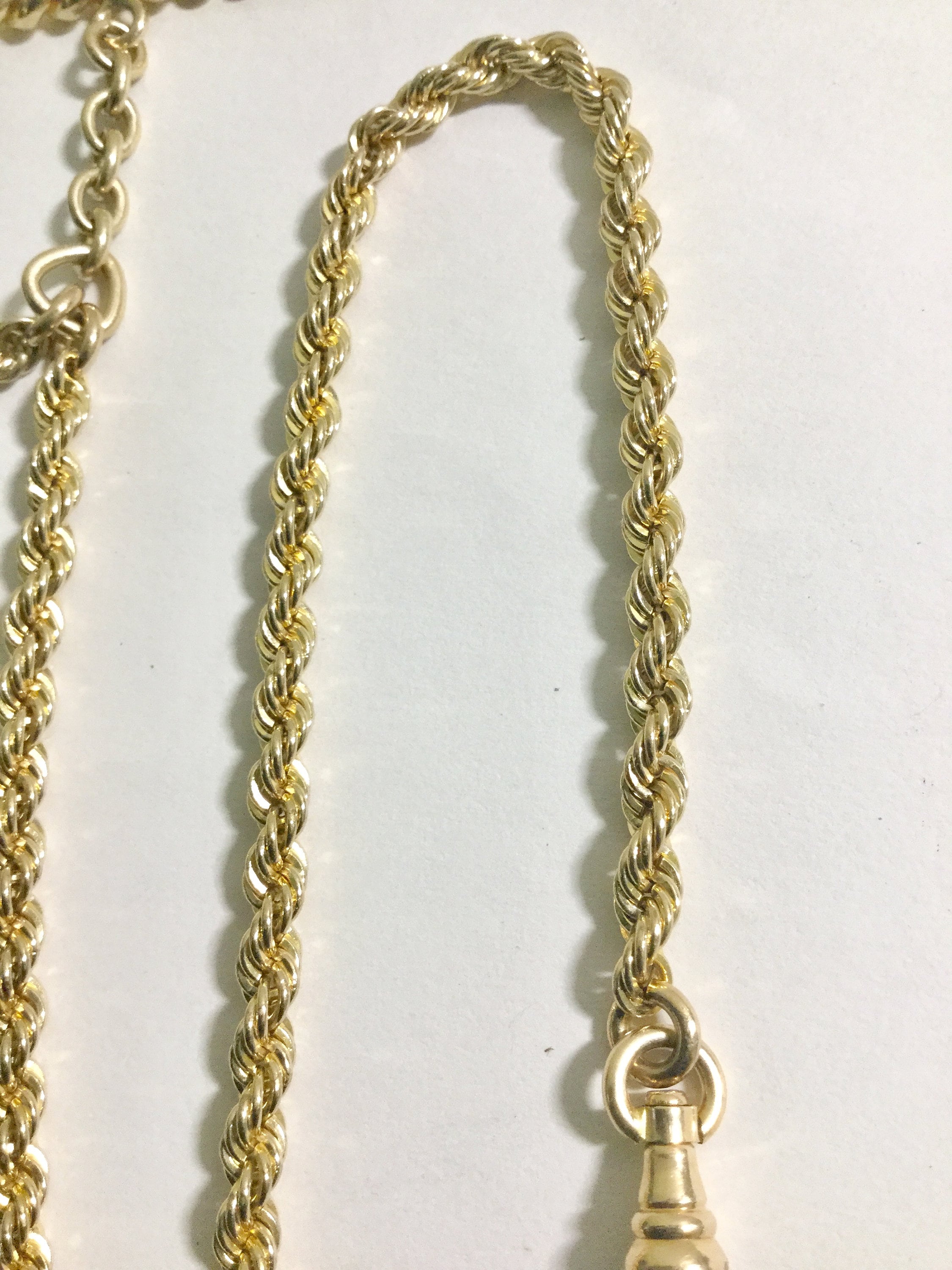 1950s Pocket Watch Chain Simmons Gold Filled 11 inches 4mm
