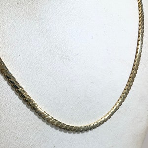 Vintage 1960s New Old Stock Yellow Gold Plate Chain Necklace 18” 3mm