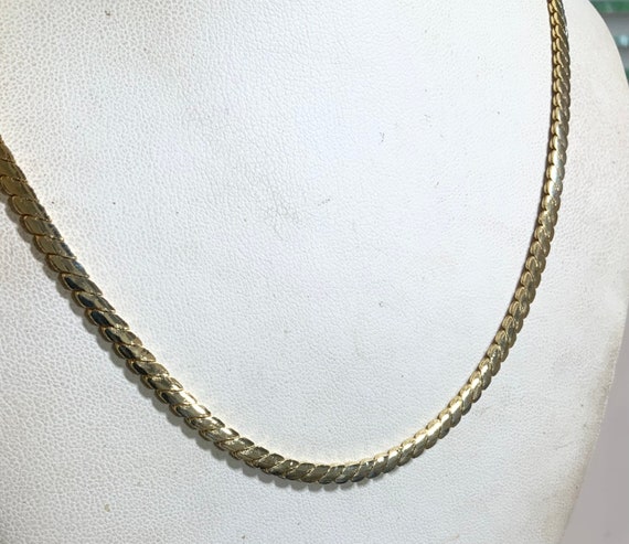 Vintage 1960s New Old Stock Yellow Gold Plate Chain Necklace 18” 3mm