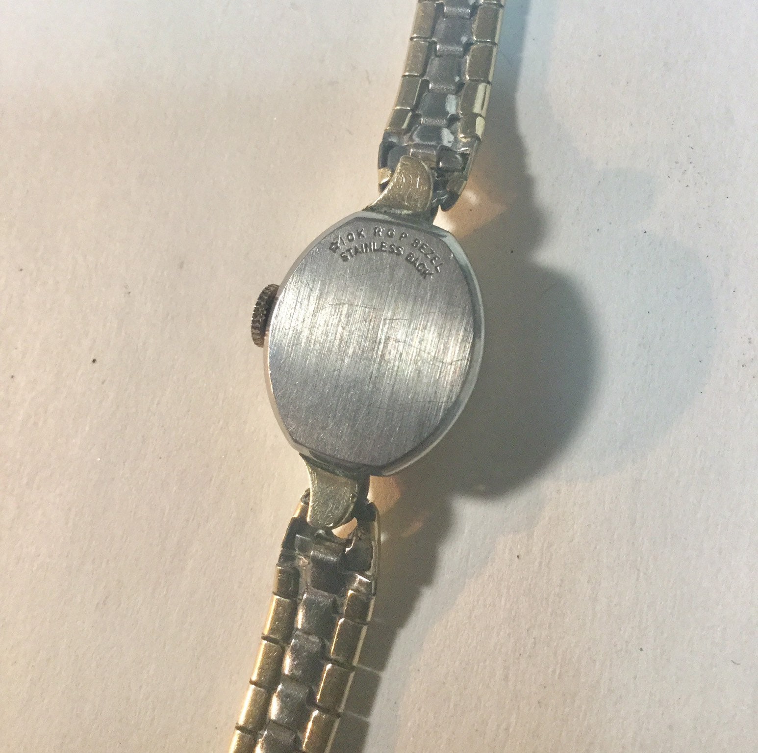 Vintage 1960s Ladys Elgin Wrist Watch 19 Jewel Gold Filled with Gold