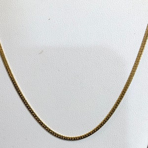 Vintage 1960s New Old Stock Yellow Gold Plate Woven Long Necklace Chain 30” 2mm