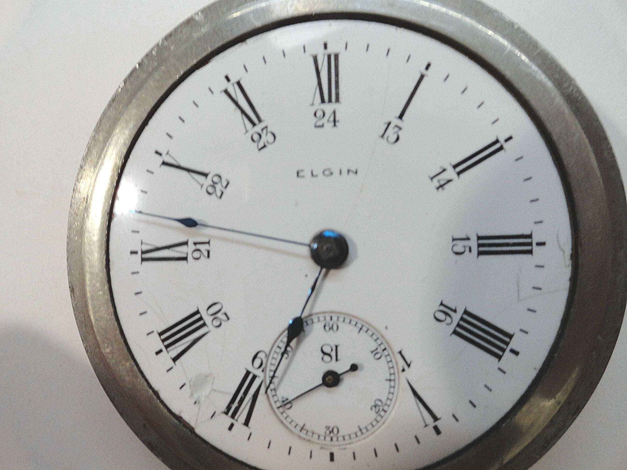 1884 Elgin Key Wind Key Set Pocket Watch 17 Jewel 18 Size