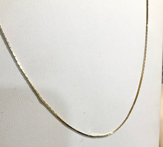 Vintage 1960s New Old Stock Yellow Gold Plate Long Pendant Chain Necklace 30” 1mm