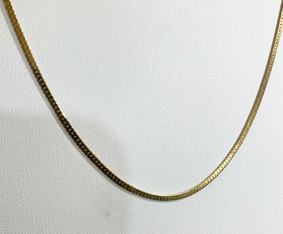 Vintage 1960s New Old Stock Yellow Gold Plate Long Necklace 30” 2mm