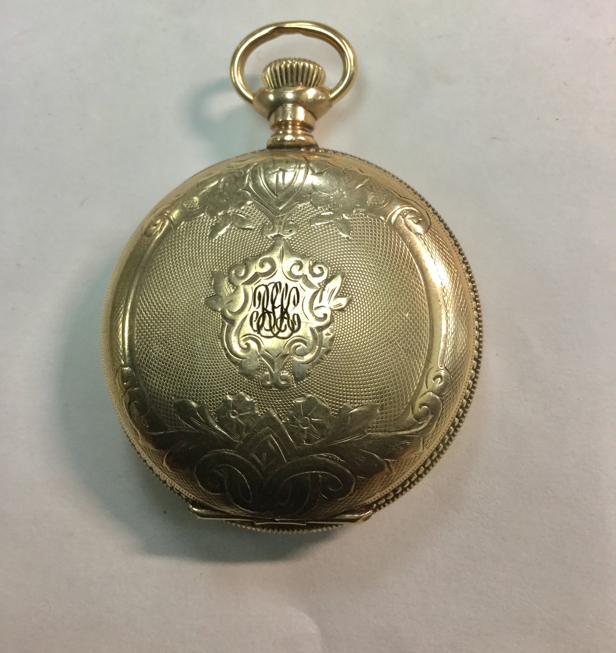 1900 Elgin Pocket Watch Gold Filled Hunting Case 3/0S 36mm Running