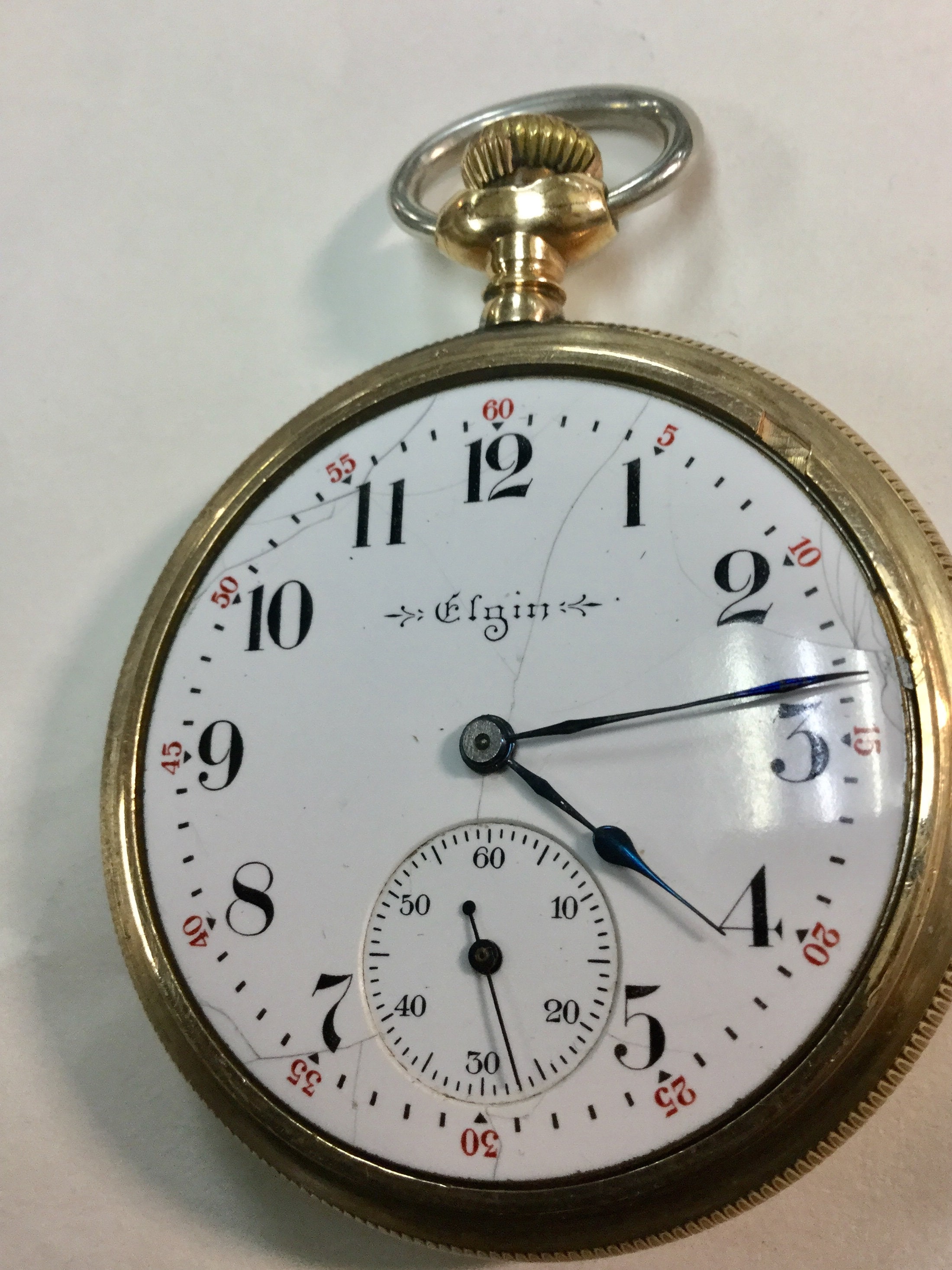 1904 Elgin Pocket Watch 15J 16S 51mm Gold Filled Case Running