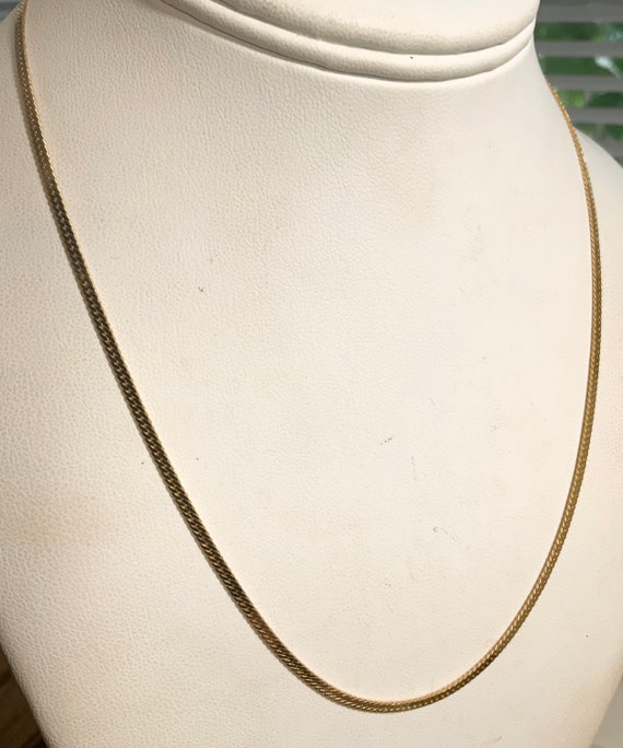 Vintage 1960s Yellow Gold Plate New Old Stock Chain Necklace 18” 2mm