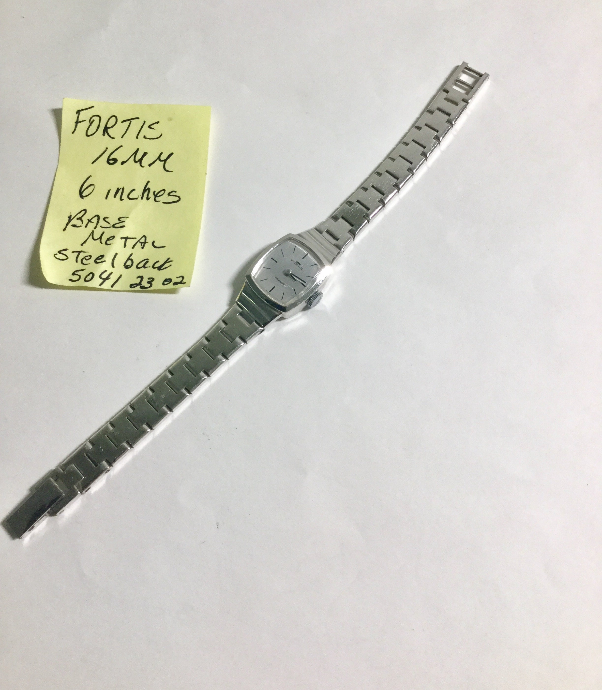 Vintage 1980s Fortis Hand Wind Ladys Watch Running 16mm 6 inches