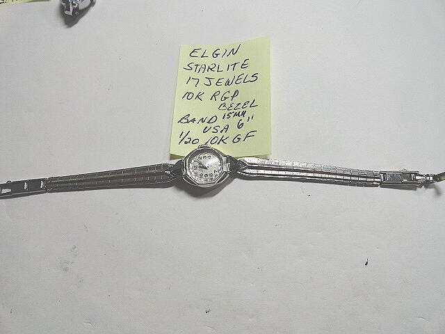Montre Vintage Pour Femme StarLite Par Elgin - Mécanique à Remontage Manuel - Bracelet Speidel