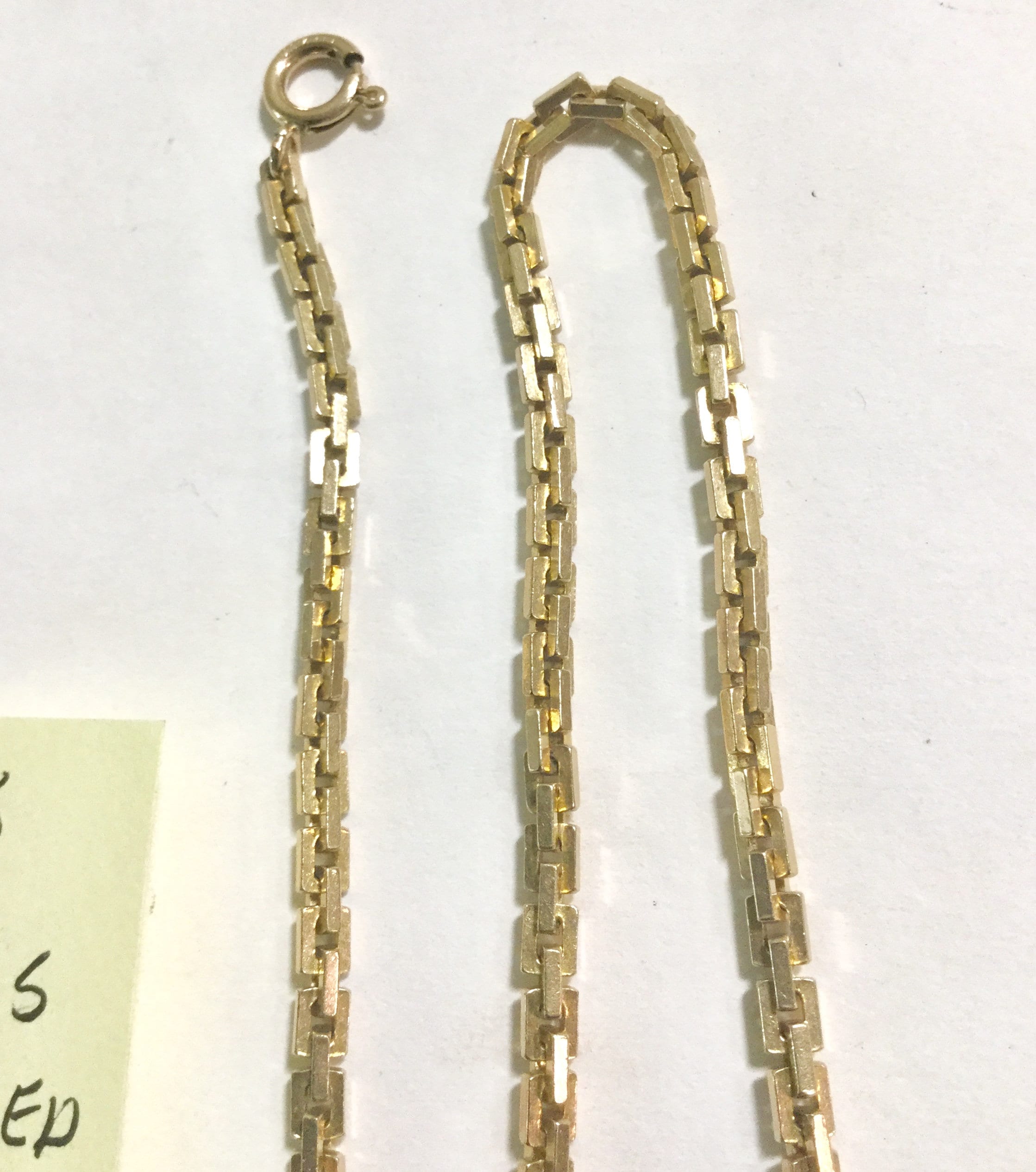 1930s Simmons Gold Filled Pocket Watch Chain 14 inches 3mm