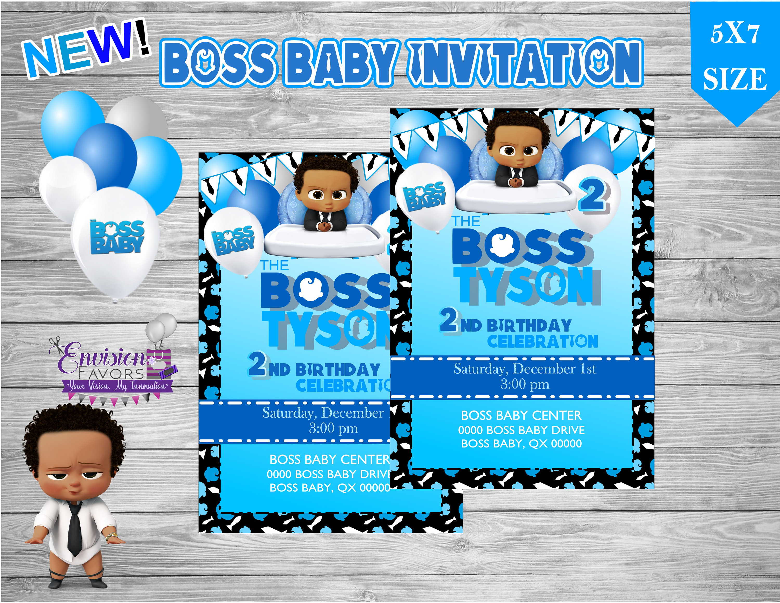 Editable Boss Baby Invitations