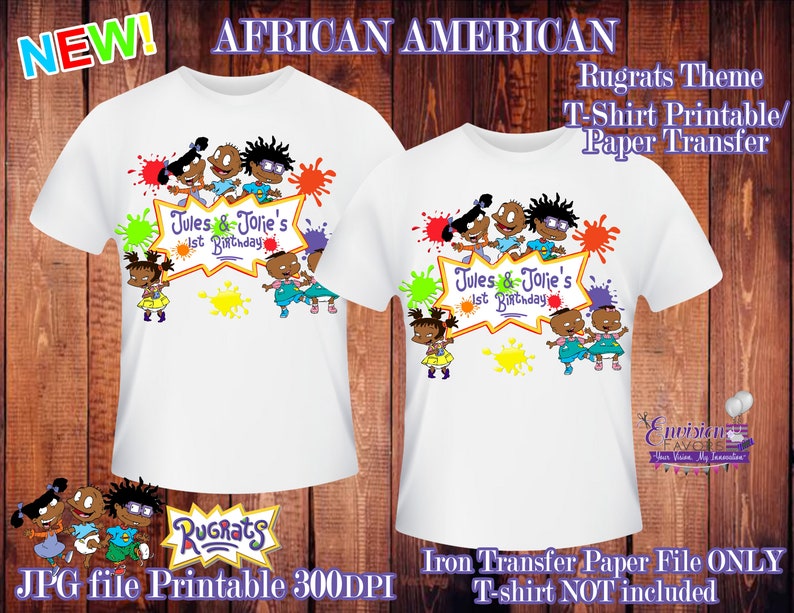 African American Rugrats T-blouse Printable Iron Move Record/Customized Custom-made T-Blouse Structure/Electronic Report/Birthday Blouse/Child Functions/ photograph regarding Printable Iron on Transfer Paper referred to as African American Rugrats T-blouse Printable Iron Move Record/Customized Customized T-Blouse Structure/Electronic History/Birthday Blouse/Youngster Get-togethers/