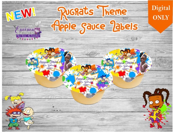 Rugrats Apple Sauce Labelsbirthday Ideascustom Party Etsy