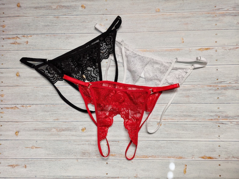Sexy Lingerie Crotchless Panties Hot Red Lingerie Open Etsy