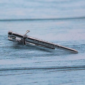Personalised Sword Tie Clips for Men Novelty Sword Tie Clip Tie Pin for Men