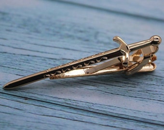 Personalised Sword Tie Clips for Men Novelty Sword Tie Clip Tie Pin for Men's Tie