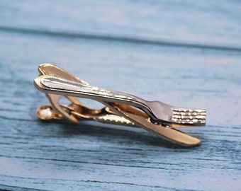 Fourchette et Knief Tie Clip Foodie Chef Fermoir Bar Cuisinier Cadeau de mariage Ustensiles culinaires Cuisine pour hommes