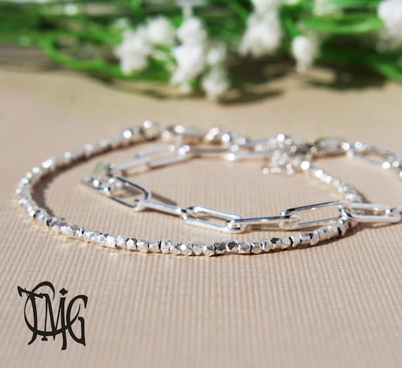 ［a-BL201] Karen Silver Bracelet 17cm Sterling Silver Personalized Name Karen Chain Bracelet
