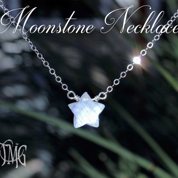 Moonstone Necklace Etsy
