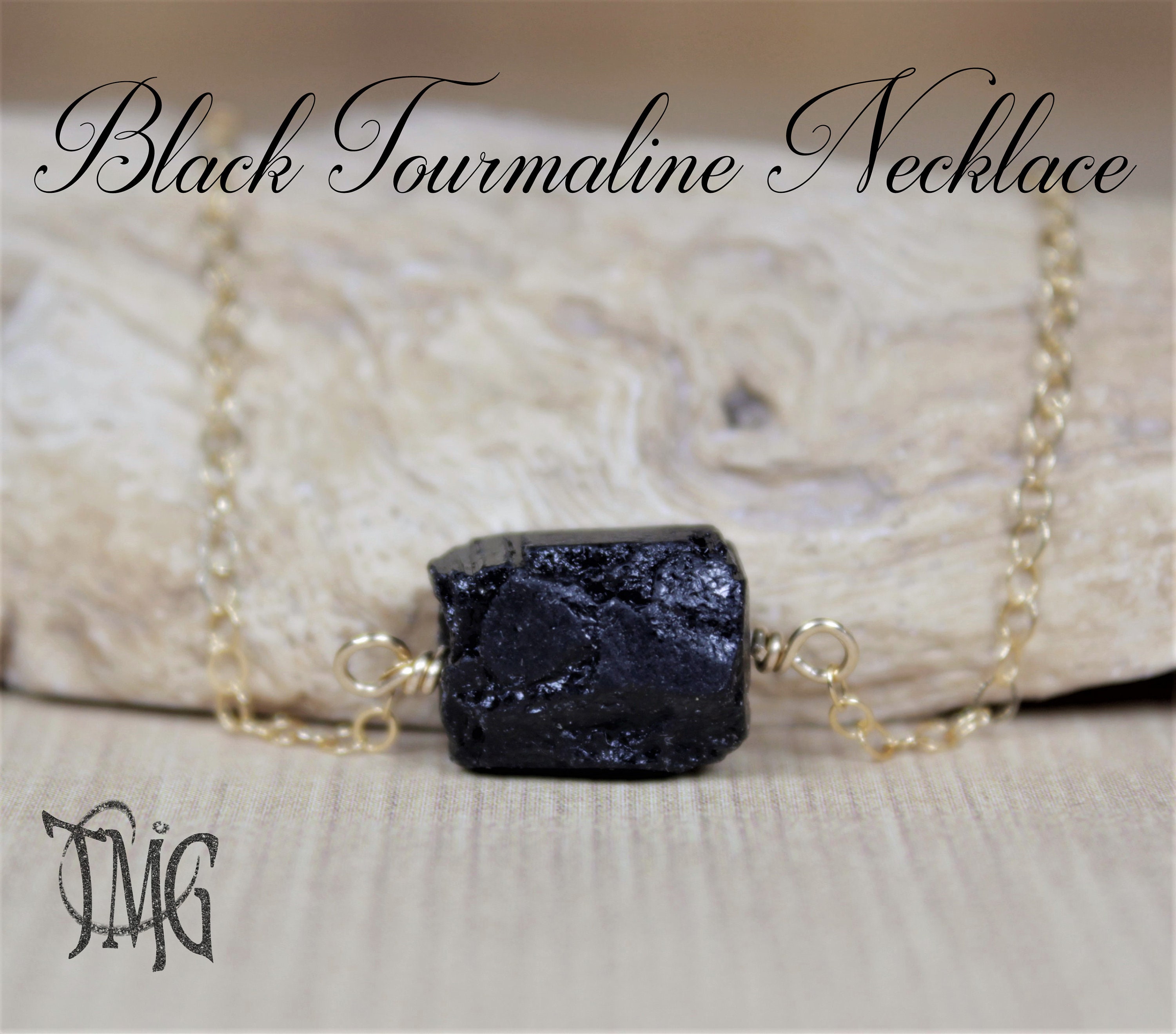 Empath Protection Necklace, Black Tourmaline Necklace, Dainty Genuine…