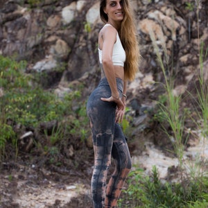 Sustainable Yoga Leggings I Tie dye Leggings I Batik Leggings I Dalto Leggings I Hand Colored Leggings I Ethically made Leggings image 5