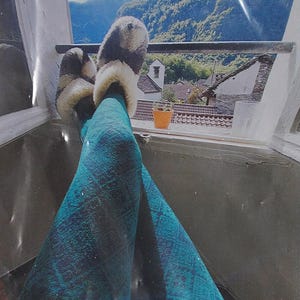 Jeans Leggings, blau, Batik Leggings-Tie Dye, Handgefärbte Leggings
