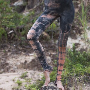 Sustainable Yoga Leggings I Tie dye Leggings I Batik Leggings I Dalto Leggings I Hand Colored Leggings I Ethically made Leggings image 2