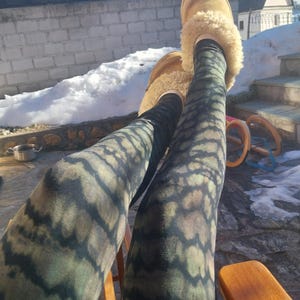 Green tie dye Leggings/Tribal Leggings/Yoga leggings/Tie dye Leggings/Brown Leggings/ Goa leggings/Festival Leggings