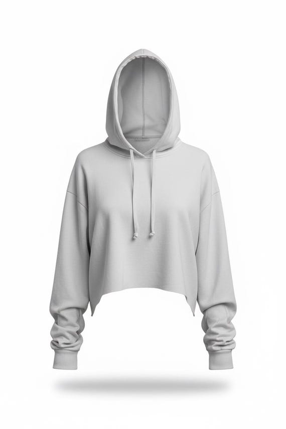 Bamboo Fleece Organic Cotton Cropped Hoodie - Oeko-Tex Certified