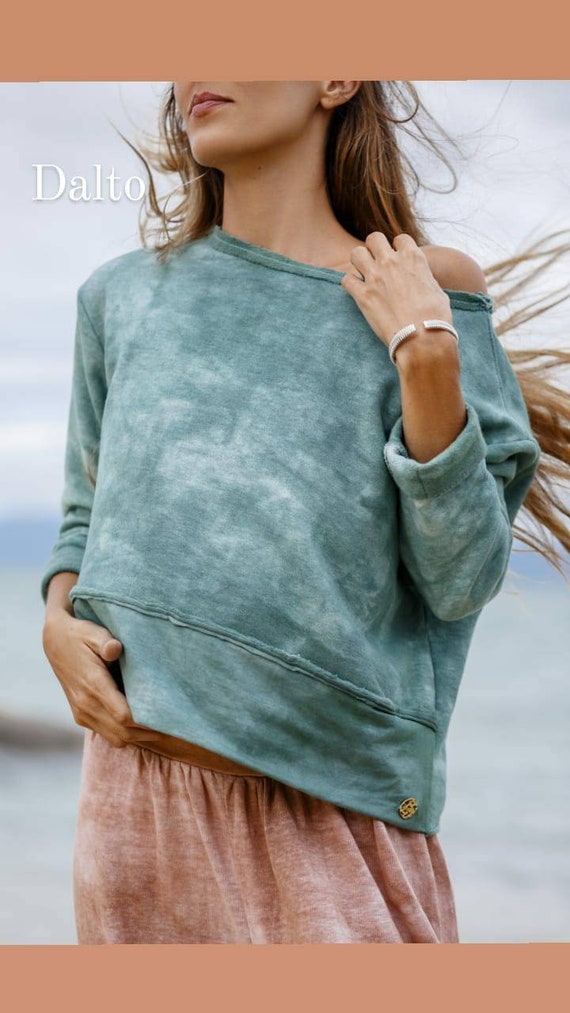 Handmade Organic Hemp Fleece Sweatshirt: Low Impact Dye