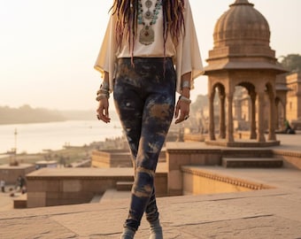 Tie Dye Bamboo Yoga Leggings: Ethically Made, High Waisted