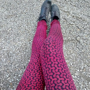 Pink Leggings/Tribal Leggings/Yoga leggings/Tie dye Leggings/ Goa leggings/Festival Leggings/Geometric Leggings/ Puzzle pattern leggings