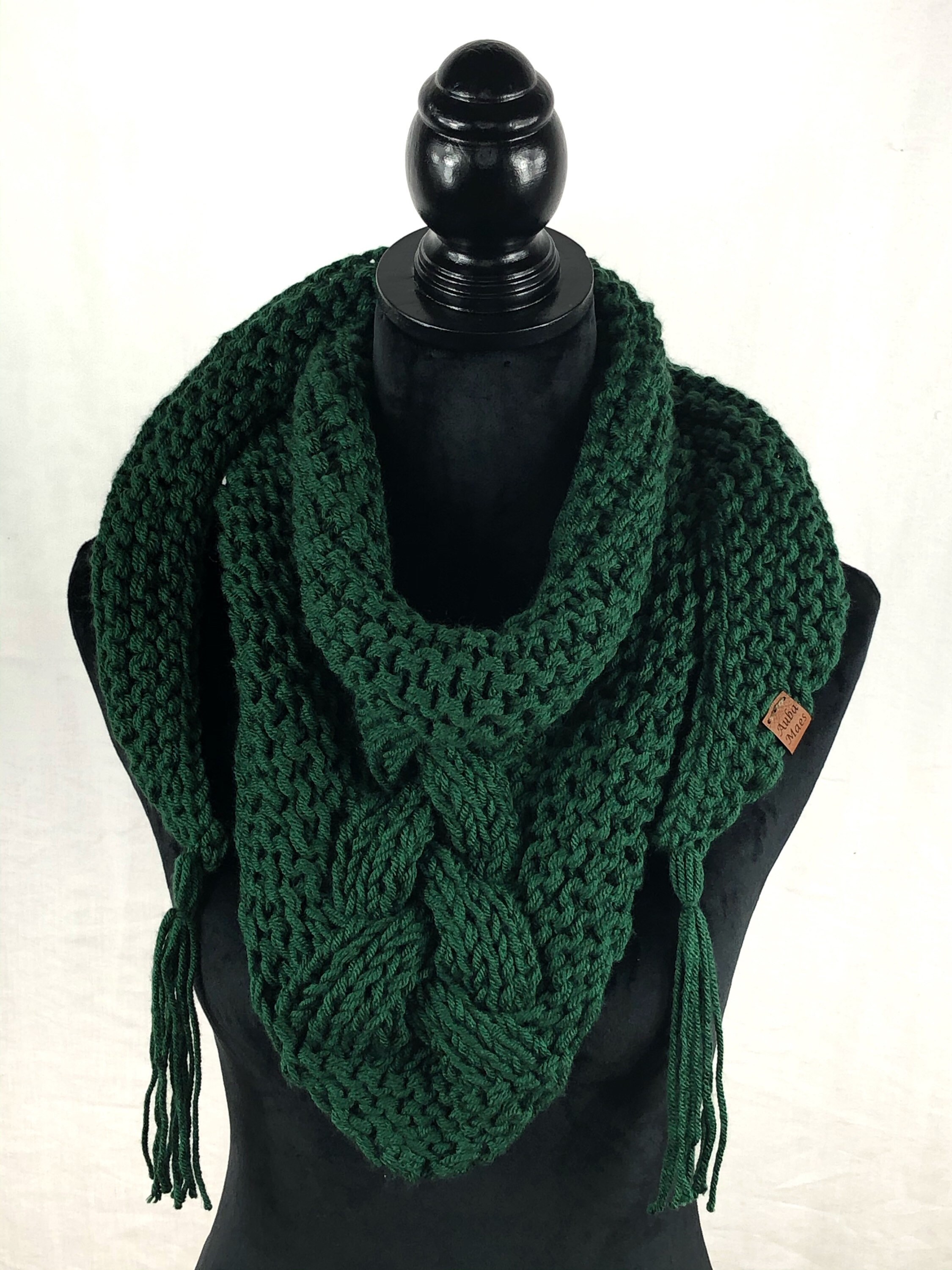 Forest Green Wool Cotton Scarf - Tiger Lily London