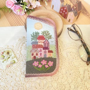 Patchwork Glasses Case Handmade quilted Glasses case Quilted Sunglasses Case Kiss  Gift for woman