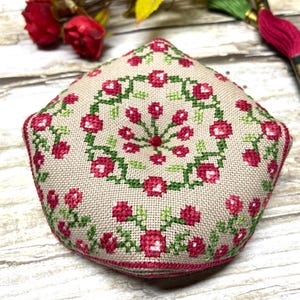 Instant Download PDF Chart Biscornu Cross stitch pincushion Pattern PDF