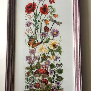 Finished cross stitched Picture Hand embroidered picture | Etsy