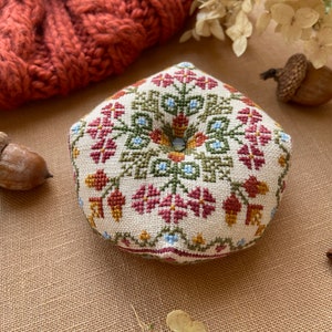 Autumn Biscornu Pincushion Cross Stitch Pattern (PDF)