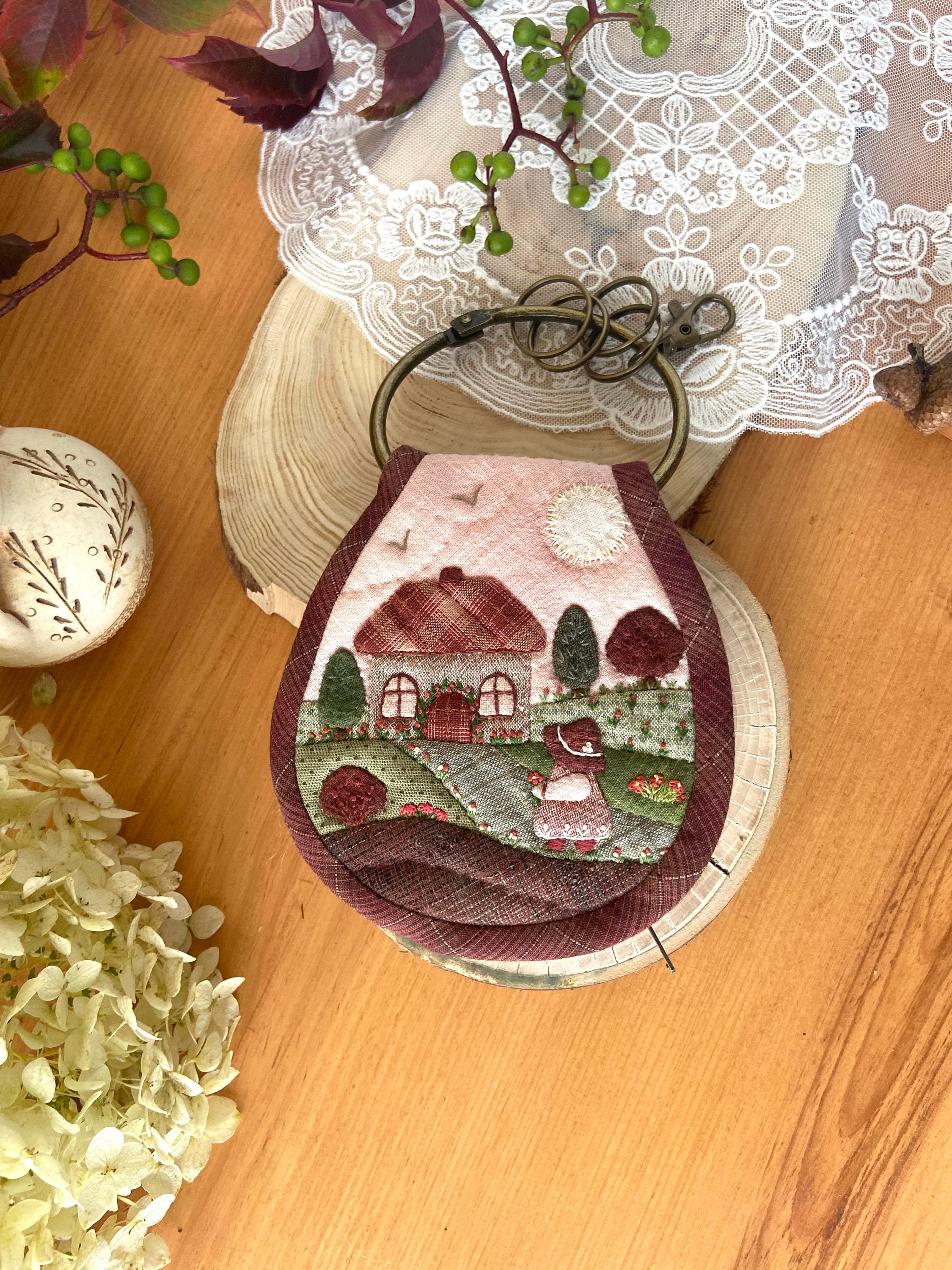 Japanese Patchwork Fabric Key Holder, Quilted Key Holder, Patchwork Key ...