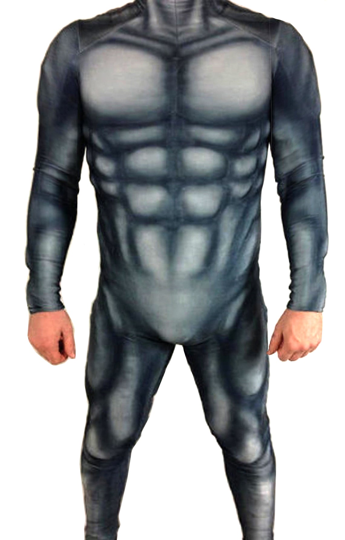 Batman bodysuit with padded muscle suit Etsy