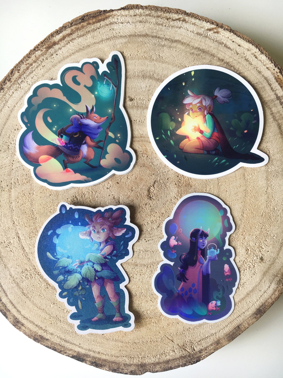Magic Mirror Sticker Sticker Magic Friends Holographic Mirror Sparkle Kraft - Etsy