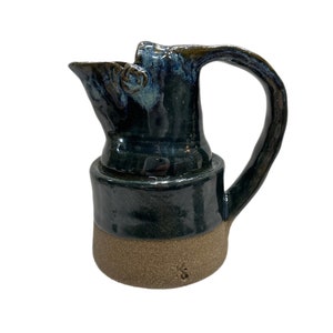 Small navy pottery creamer