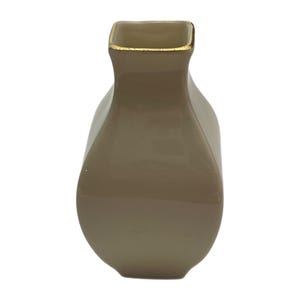 Tiny Lenox cream and gold-rimmed bud vase, American fine bone china, Miniature floral holder, Fine dining decor