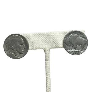 1920 US Indian Head and Buffalo nickel earrings